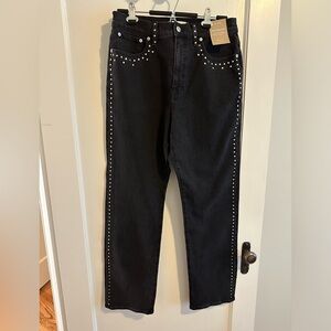 Madewell Studded ‘90s Straight Jean NWT